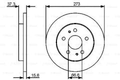 Bosch 986479432 Fren Diski Ön Terıos 97-11  Havalı 273Mm