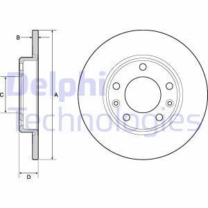 Delphi Bg4670C Fren Diski Tk Boyalı Peugeot 308 Iı 249Mm 07/ 2013 Sonrası A