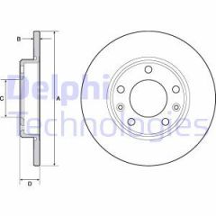 Delphi Bg4670C Fren Diski Tk Boyalı Peugeot 308 Iı 249Mm 07/ 2013 Sonrası A