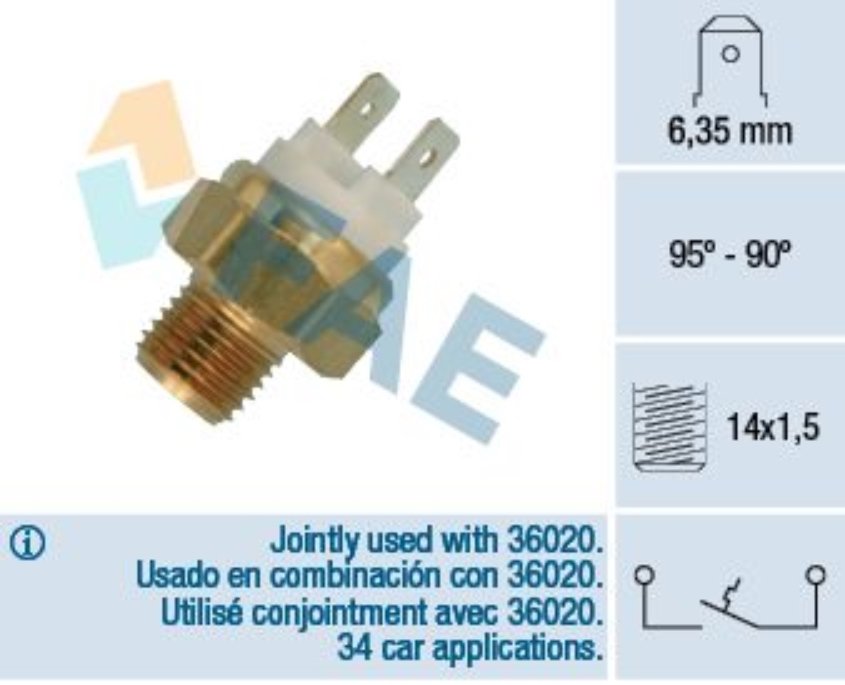 Fae 36010 Fan Müşürü 95 90Â° Opel Omega A Bmw 3 Serısı