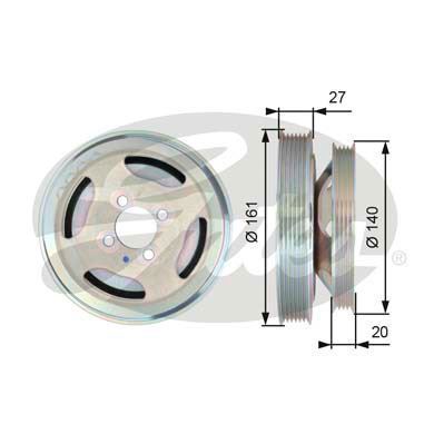 Gates Tvd1075 Krank Kasnağı Albea Linea Doblo Fiorino / Astra H