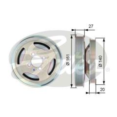 Gates Tvd1075 Krank Kasnağı Albea Linea Doblo Fiorino / Astra H