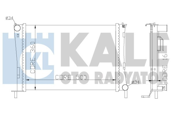 Kale 349600 Radyatör Fıesta Fusıon 1.4 1.6 Benzinlı 500X358X16 02