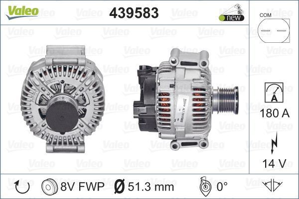 Valeo 439583 Alternatör 14V 180A Mercedes A160-A180-Ml280-Ml320-M