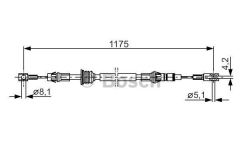 Bosch 1987482012 Fren Teli. 1175 Mm