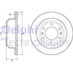 Delphi Bg4692C Fren Diski Arka Starex H1 08-13 Havalı 324Mm