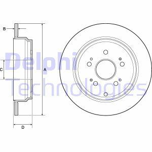 Delphi Bg4694C Fren Diski Arka Crv 2001 Sonrası  Düz 305Mm