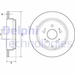 Delphi Bg4694C Fren Diski Arka Crv 2001 Sonrası  Düz 305Mm