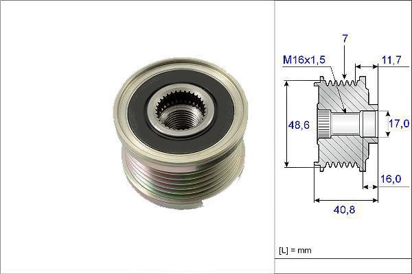 Valeo 588027 Alternatör Kasnağı Megane Laguna Trafıc / Qashqaı 2.