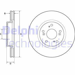 Delphi Bg4698C Fren Ön Diski Havalı Karbon Kaplamalı 293 5 Cıvıc