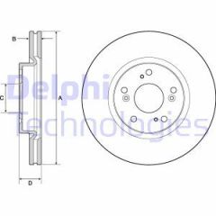 Delphi Bg4698C Fren Ön Diski Havalı Karbon Kaplamalı 293 5 Cıvıc