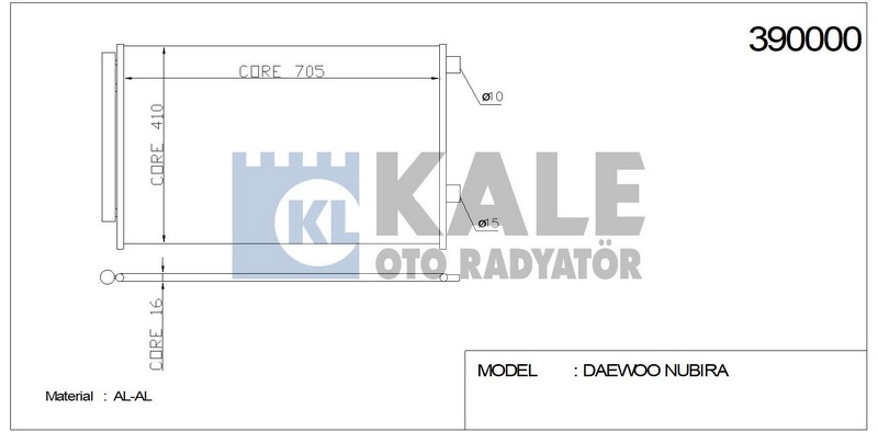 Kale 390000 Klima Radyatörü Toyota Rav 4 Iıı Al Al 686X408X16
