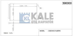 Kale 390000 Klima Radyatörü Toyota Rav 4 Iıı Al Al 686X408X16