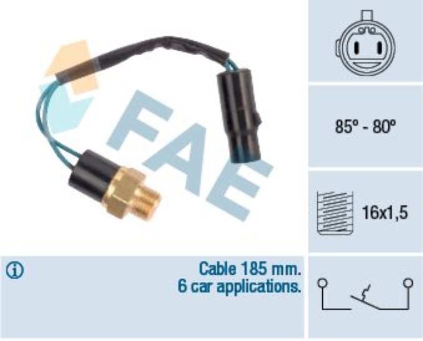 Fae 36610 Fan Müşürü 85-80Â° Kablolu Excel1.5 1990 Sonrası 1994 Sonrası Elantra 91-