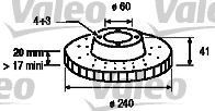 Valeo 186790 Fren Diski Ön Corsa C 2000 Sonrası Absli Havalı 240Mm