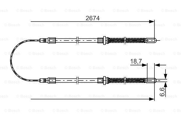 Bosch 1987482148 Fren Teli. 2674 Mm