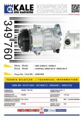 Kale 349760 Klima Kompresörü Escort (90-99)Orıon (90-92)