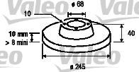 Valeo 186807 Fren Diski Arka A4 00-09 / Exeo 2009 Sonrası Düz 245Mm