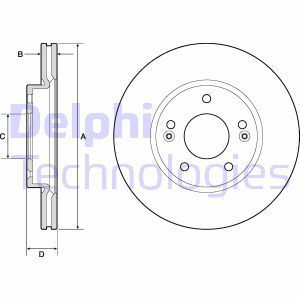 Delphi Bg4745C Fren Diski Ön Havalı 280 5 Karbon Kaplamalı İ30 11