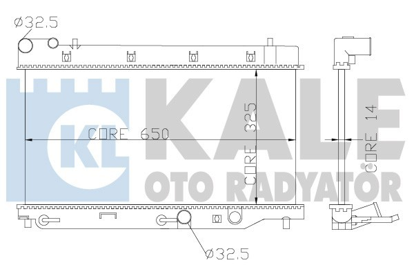 Kale 349800 Radyatör Jazz Iı Al Pl Brz 325X648X16