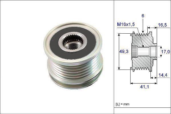 Valeo 588048 Alternatör Kasnağı 207 / C3 Iı Berlıngo 1.6 Vtı 1.6