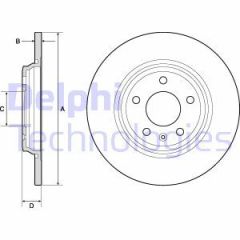 Delphi Bg4800C Fren Diski Arka Çiftli Paket Boyalı 5D 300 Mm A4 A