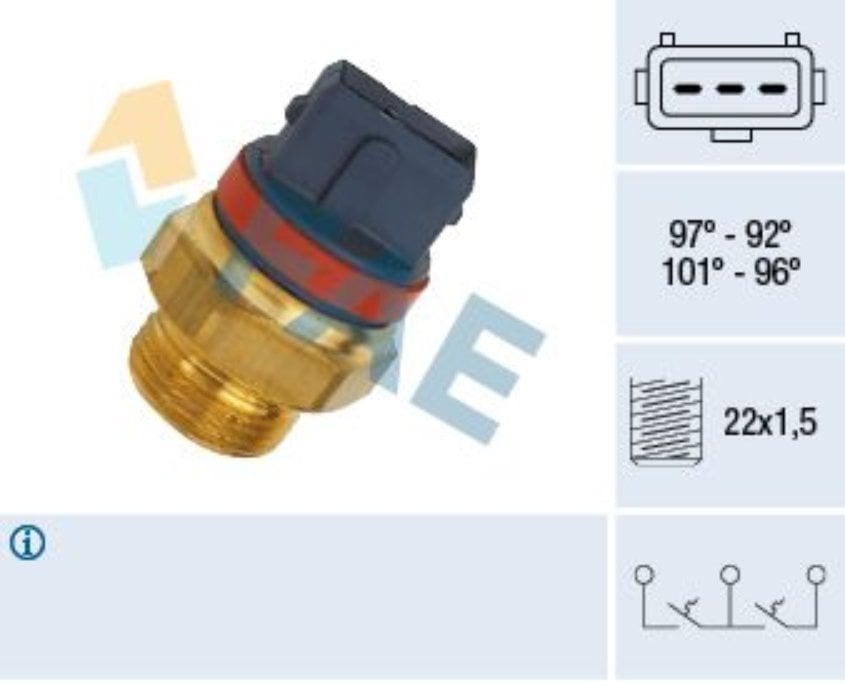 Fae 37930 Radyatör Müşürü 97 92° Partner Berlıngo Xud7 Xud9 Saxo