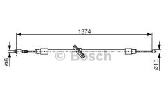 Bosch 1987482312 Fren Teli. 1374 Mm