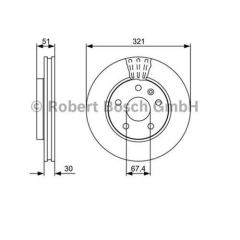 Bosch 986479544 Fren Diski Ön Insıgnıa 2008 Sonrası / Malıbu  2012 Sonrası / 9-5 10-