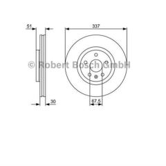 Bosch 986479545 Fren Diski Ön Adet Opel Insıgnıa 2008 Sonrası 18 Jant 337×