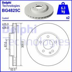 Delphi Bg4825C Fren Diski Çiftli Paket Boyalı Vıto