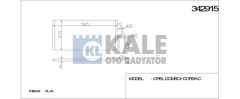 Kale 342915 Klima Radyatörü Corsa C 2000 Sonrası 1.7 Dtı Combo 2000 Sonrası 1.7 Dtı
