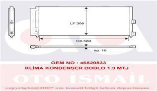 VALEO 818021 KLIMA RADYATÖRÜ DOBLO 05- IDEA 04- PUNTO II 03- / MU