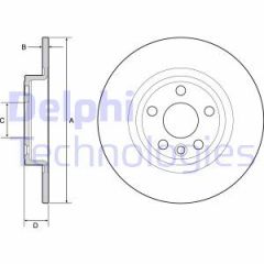Delphi Bg4930C Arka Fren Diski Land Rover Dıscovery Sport 14-