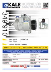Kale 349910 Klima Kompresörü A4 1.6-1.8-2.0-1.9Tdi-2.7Tdı-3.0Tdı(