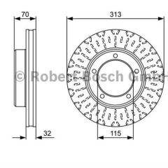 Bosch 986479567 Fren Diski Ön Land Cruıser 98-10 Havalı 313Mm
