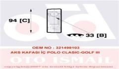 Aks Kafası İç Golf Iv Bora Polo Classıc Vento Caddy Iı / Cordoba