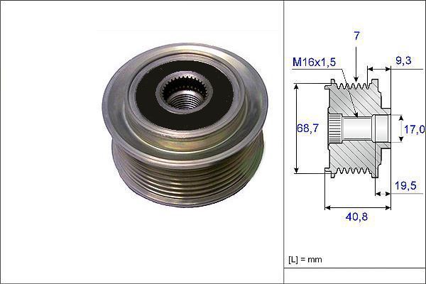 Valeo 588075 Alternatör Kasnağı Starex / Sorento 2.5 Crdı 140Hp