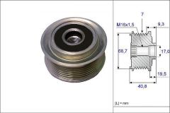 Valeo 588075 Alternatör Kasnağı Starex / Sorento 2.5 Crdı 140Hp