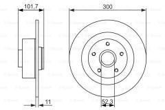 Bosch 986479573 Fren Diski Arka Rulmanlı 300Mm Laguna Iıı Coupe 2
