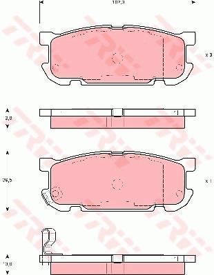 Trw Gdb3303 Fren Balatası Arka Mx-5 98-05 1.6 16V