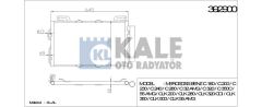 Kale 392900 Klima Radyatörü Mercedes W203 S203 C180 C200 00-07 Cl