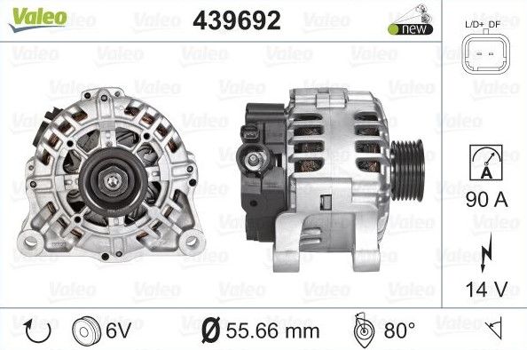 Valeo 439692 Alternatör 307 407 Partner / C4 C5 C8