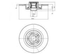 Delphi Bg9026Rs Fren Diski Arka Laguna Iı 2001 Sonrası Düz 274Mm