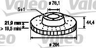 Valeo 186886 Fren Diski Arka Transporter T5 2003 Sonrası Transporter T6 15