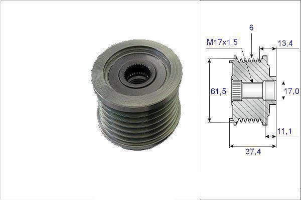 Valeo 588089 Alternatör Kasnağı Doblo 01-05 Marea Brava Bravo 1.9