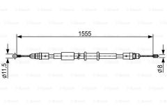Bosch 1987482552 El Fren Teli Renault Master Iıı 2.3Dcı UzunLUK 1