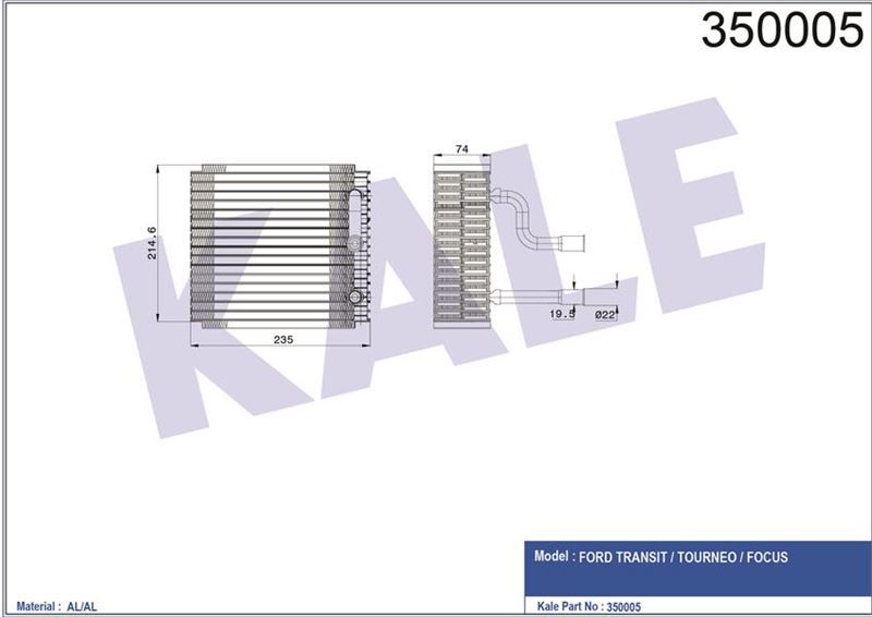 Kale 350005 Evaporatör Tourneofocus