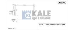 Kale 393700 Klima Radyatörü Corsa C 2000 Sonrası Combo 2000 Sonrası Tıgra B 2004 Sonrası 590