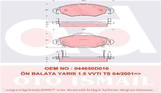 Trw Gdb3324 Fren Balatası Ön Yarıs 03-10 1.5 Vvtı 1.4 D4D Küpelı